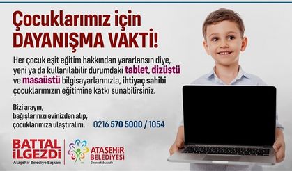 KAZANDIKLARI TABLETLERİ UZAKTAN EĞİTİM İÇİN BAĞIŞLADILAR
